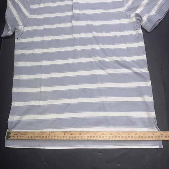 Victorinox Preppy Designer Quiet Luxury Striped Pima Cotton Golf Polo Shirt Smal - Picture 5 of 15